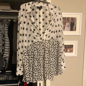 Lane Bryant Polka Dot top